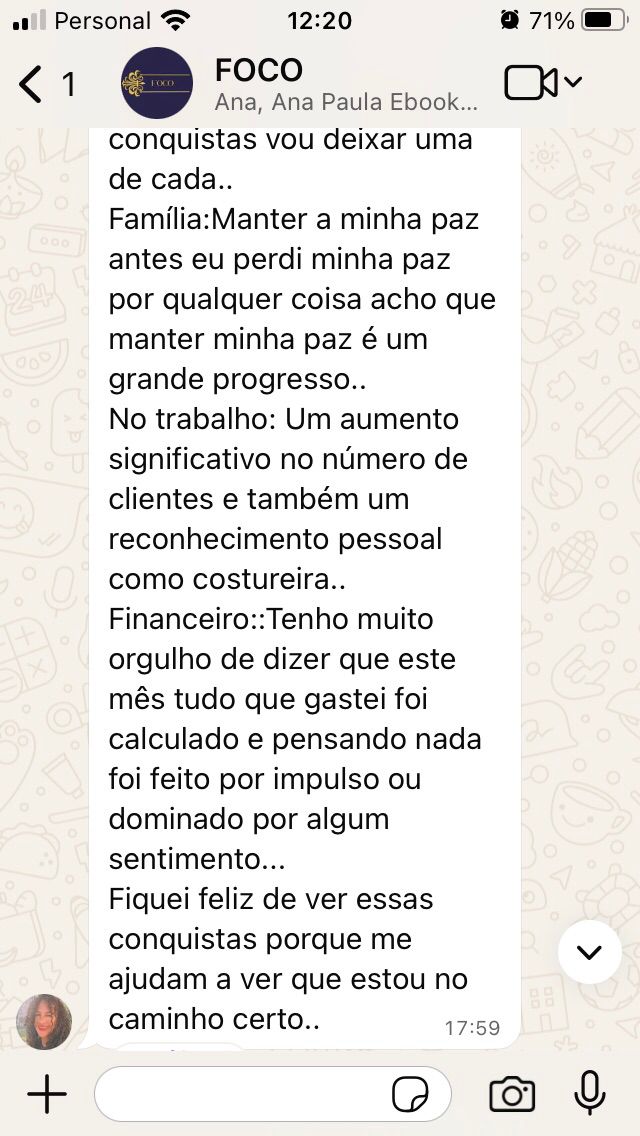 Depoimento real WhatsApp